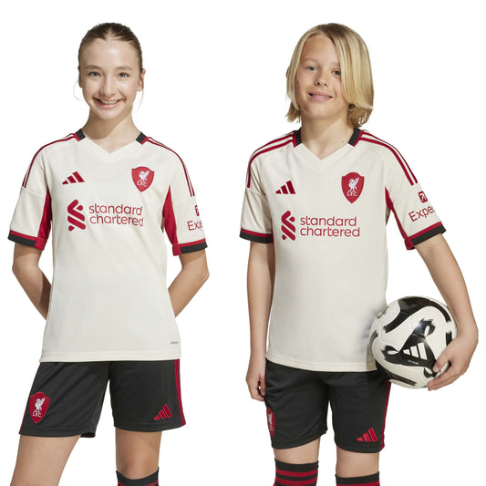 adidas Liverpool FC 25-26 Kids Away Jersey - Wonder White