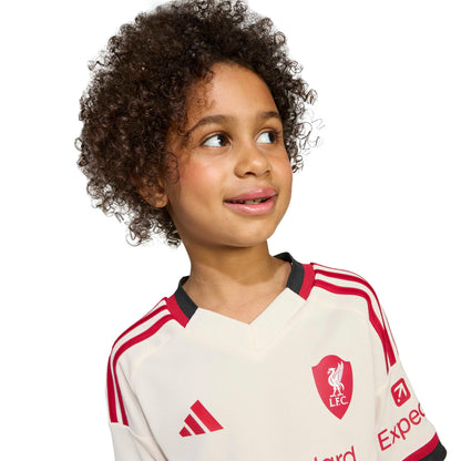 adidas Liverpool FC 25-26 Kids Mini Away Kit - Wonder White