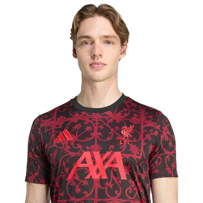 adidas Liverpool FC 25-26 Pre-Match Jersey - Black / Pure Ruby