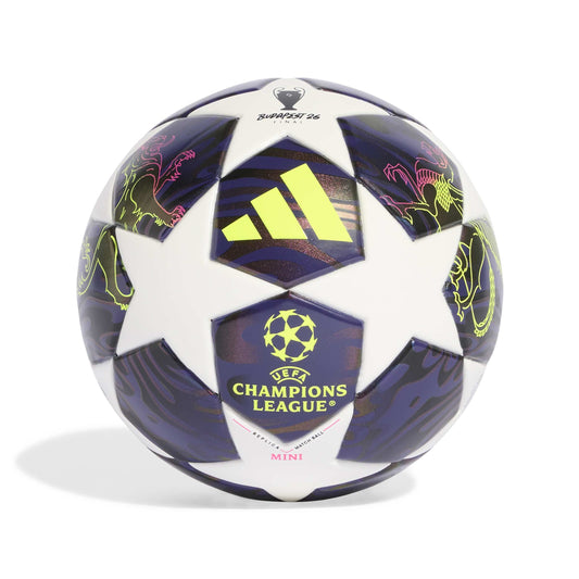 adidas UCL 25-26 Final Mini Ball Group Stage - Dark Purple / White / Solar Yellow / Shock Pink