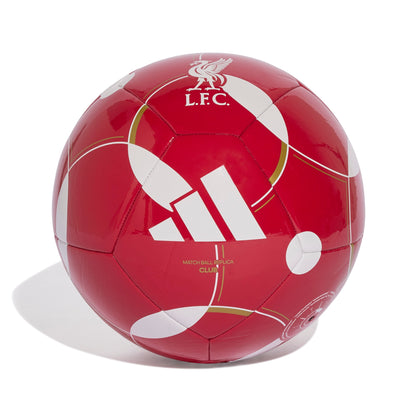 adidas Liverpool FC Club Ball - Strawberry Red / White / Bold Gold