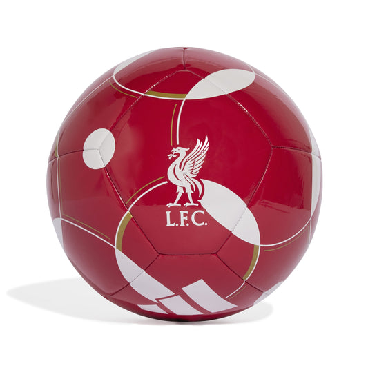 adidas Liverpool FC Club Ball - Strawberry Red / White / Bold Gold