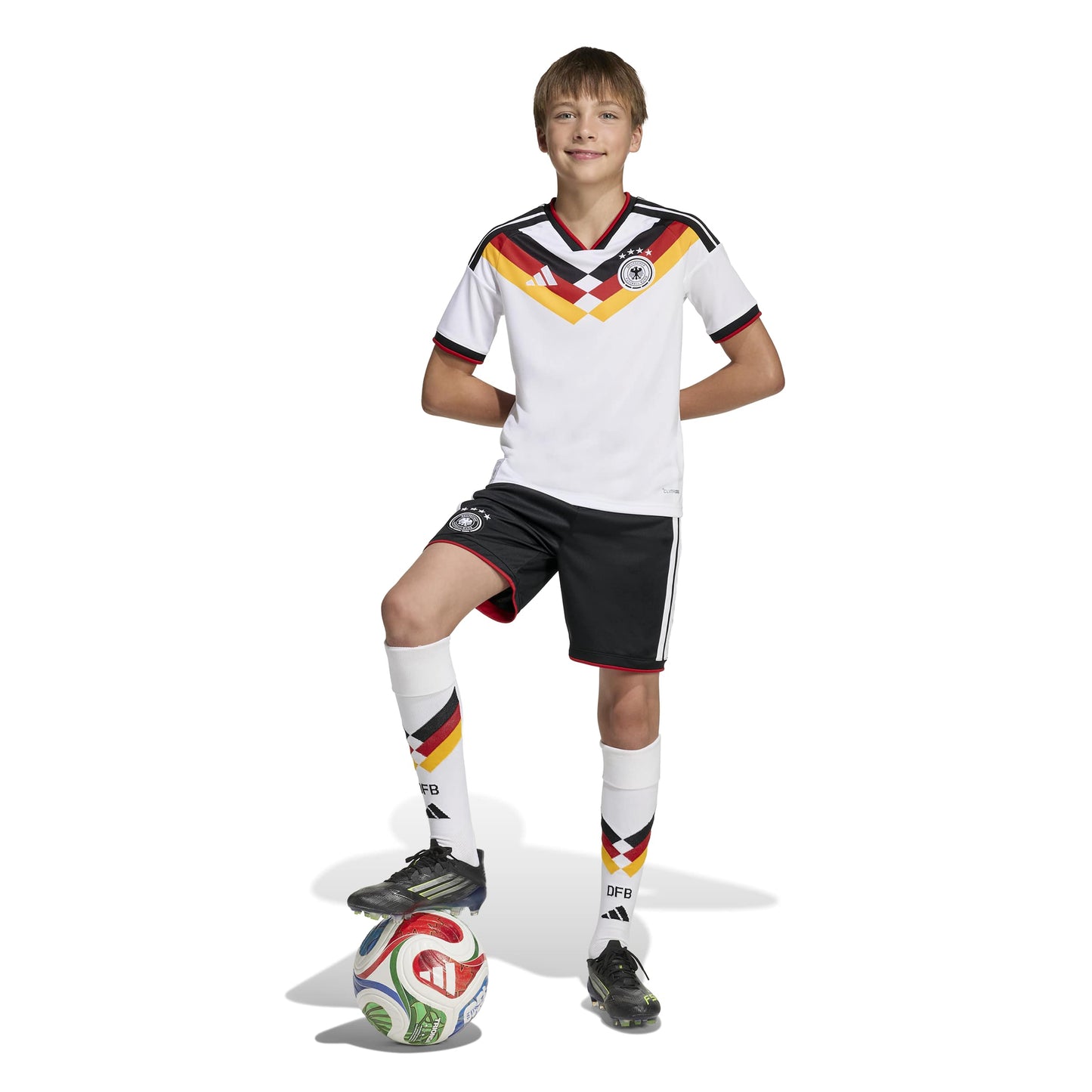 adidas Germany 26 Home Jersey Kids - White