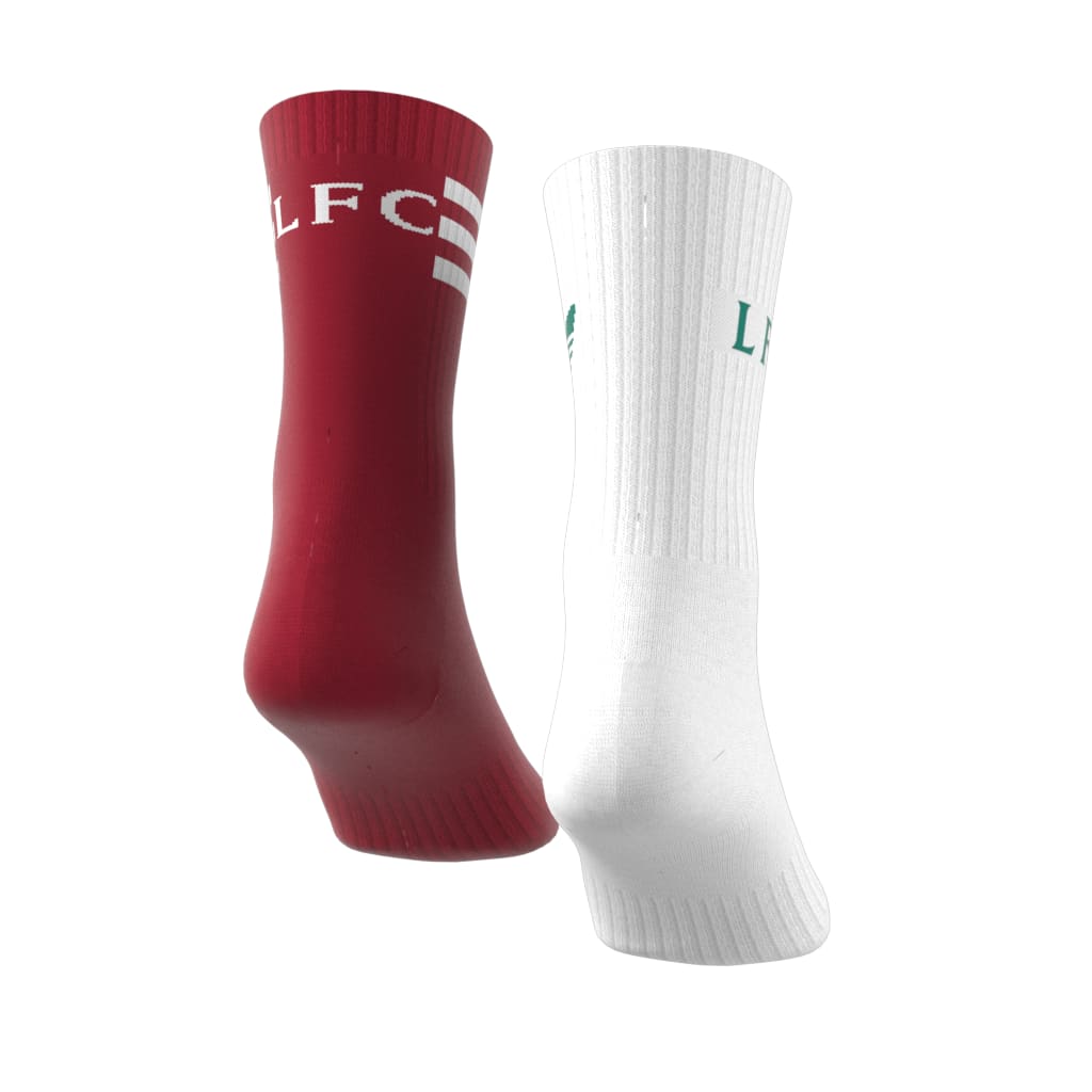 adidas Liverpool FC 25-26 Socks 2 Pairs - White/Strawberry Red/Sea Green/White