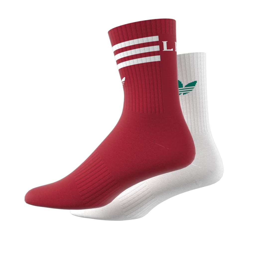 adidas Liverpool FC 25-26 Socks 2 Pairs - White/Strawberry Red/Sea Green/White