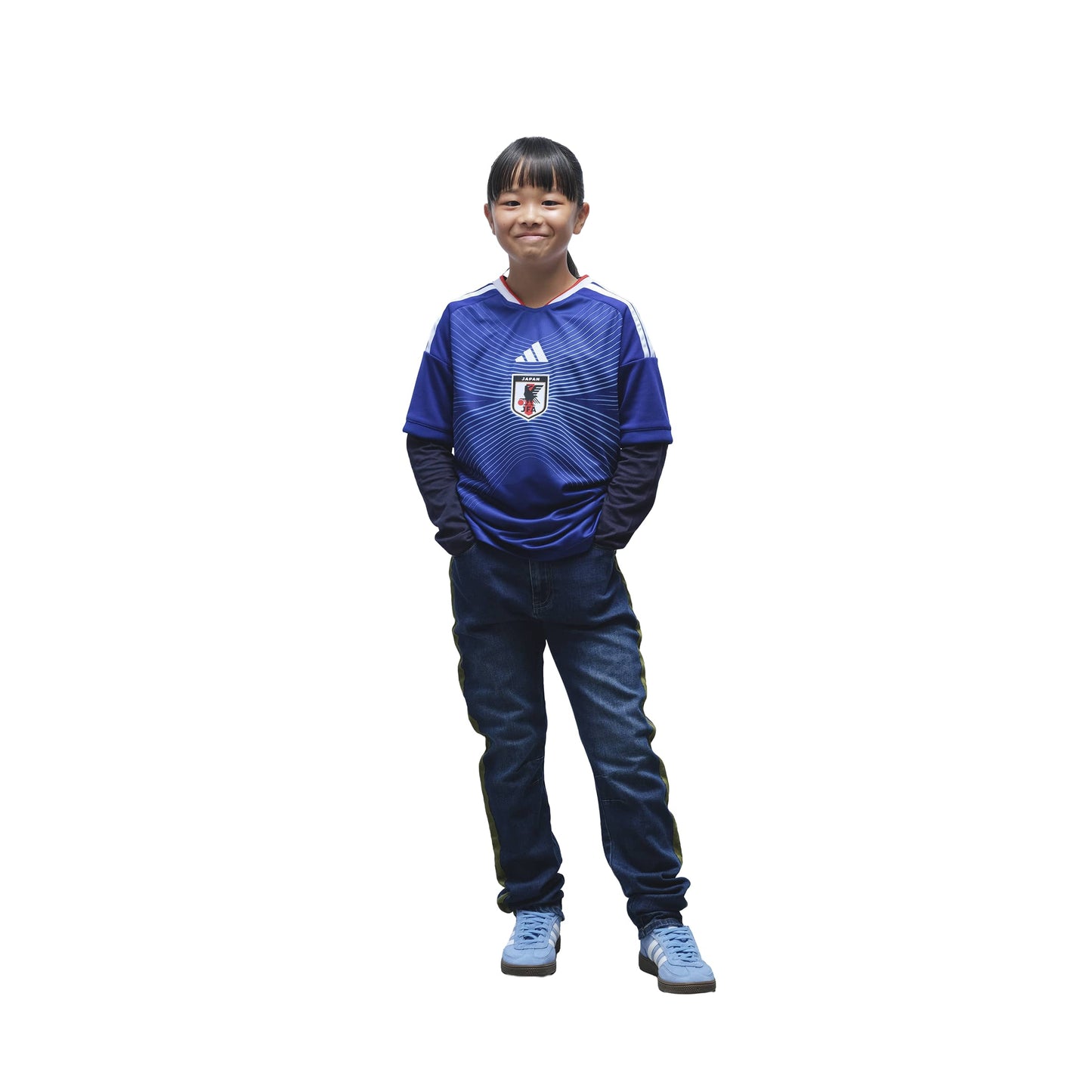 adidas Japan 26 Kids Home Jersey - Ash Blue