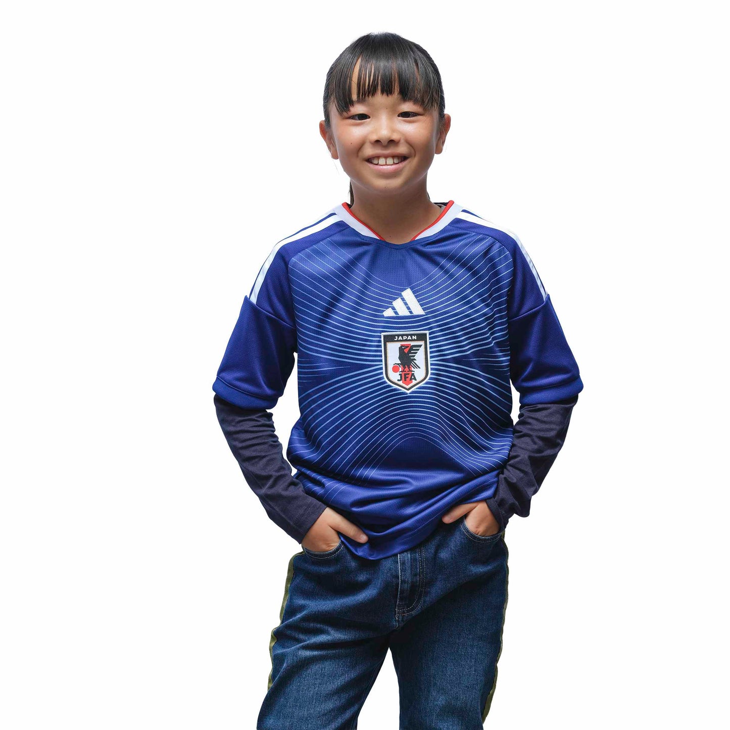 adidas Japan 26 Kids Home Jersey - Ash Blue