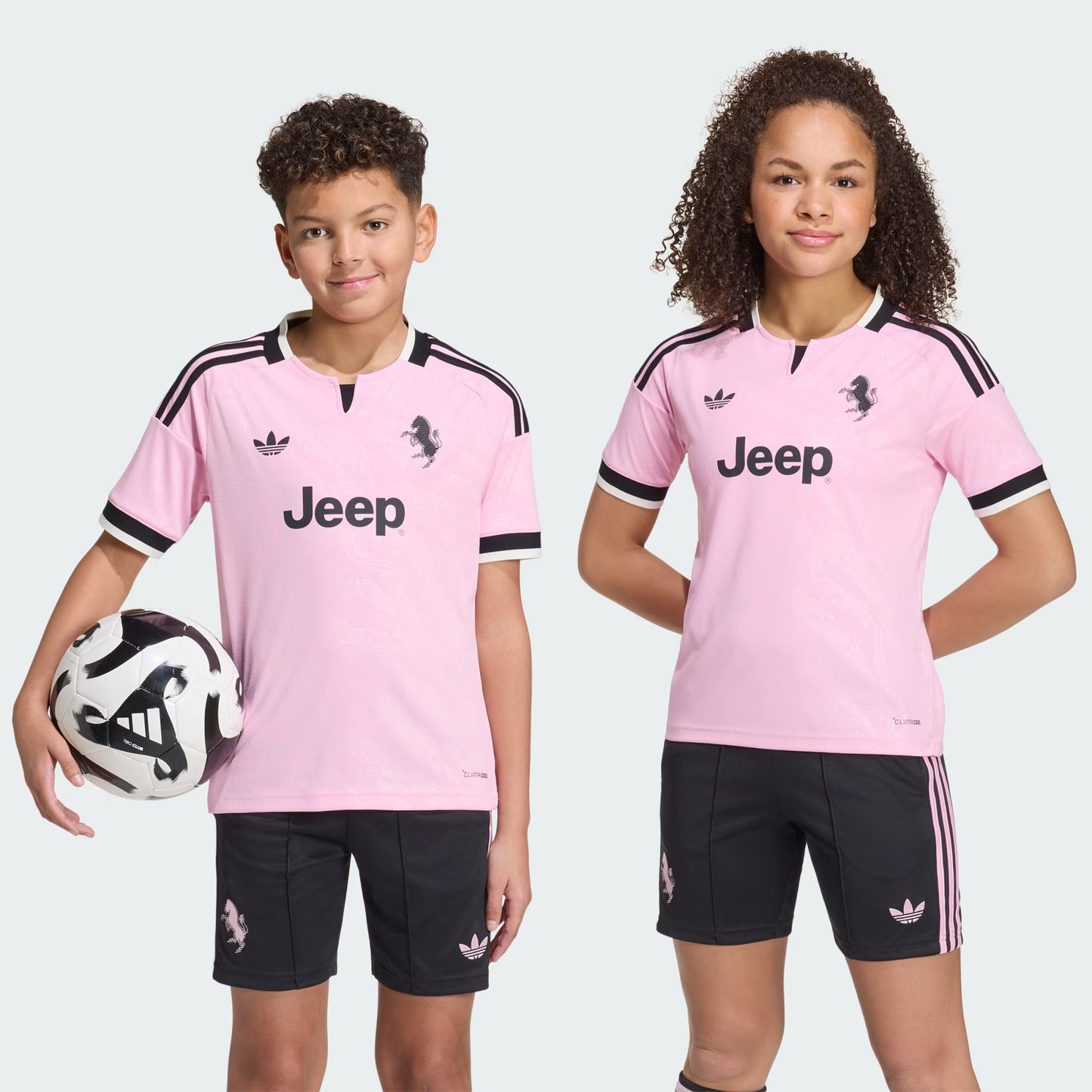 adidas Juventus 26-27 Kids Away Jersey - True Pink / Black
