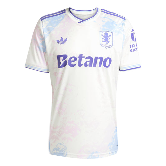 adidas Aston Villa FC 25-26 Third Jersey - Off White / Energy Ink