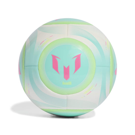 adidas Messi Club Ball - White / Flash Aqua / Halo Mint / Lucid Pink