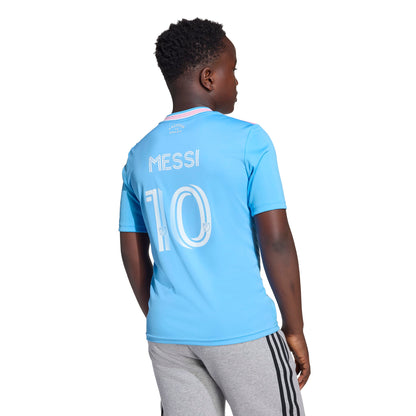 adidas Inter Miami CF 25-26 Messi 10 Kids Third Jersey - Semi Blue Burst