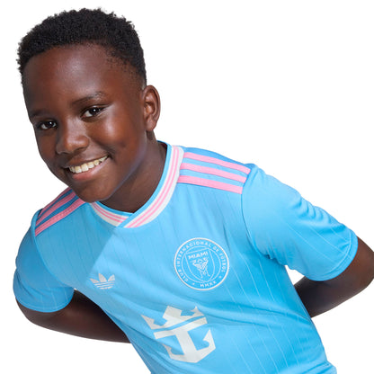 adidas Inter Miami CF 25-26 Messi 10 Kids Third Jersey - Semi Blue Burst