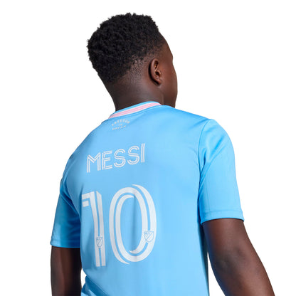 adidas Inter Miami CF 25-26 Messi 10 Kids Third Jersey - Semi Blue Burst