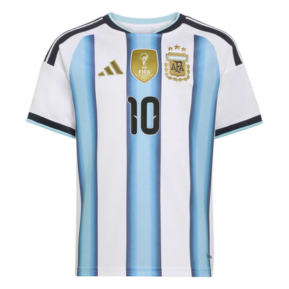 adidas Argentina 26 Messi Kids Home Jersey - White / Icey Blue / Light Blue