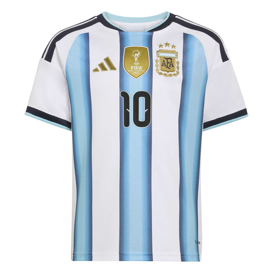 adidas Argentina 26 Messi Kids Home Jersey - White / Icey Blue / Light Blue