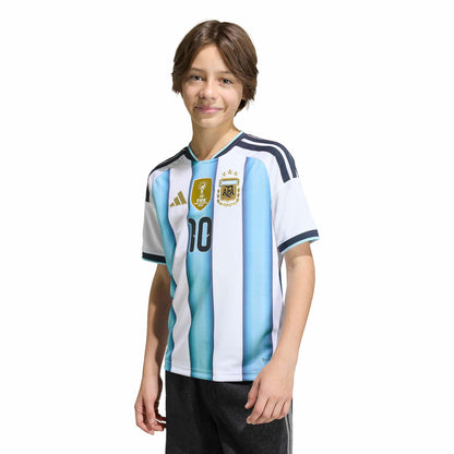 adidas Argentina 26 Messi Kids Home Jersey - White / Icey Blue / Light Blue