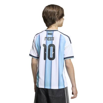 adidas Argentina 26 Messi Kids Home Jersey - White / Icey Blue / Light Blue