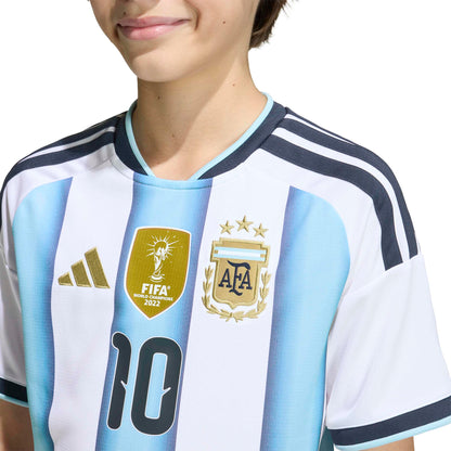 adidas Argentina 26 Messi Kids Home Jersey - White / Icey Blue / Light Blue