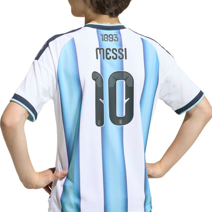 adidas Argentina 26 Messi Kids Home Jersey - White / Icey Blue / Light Blue