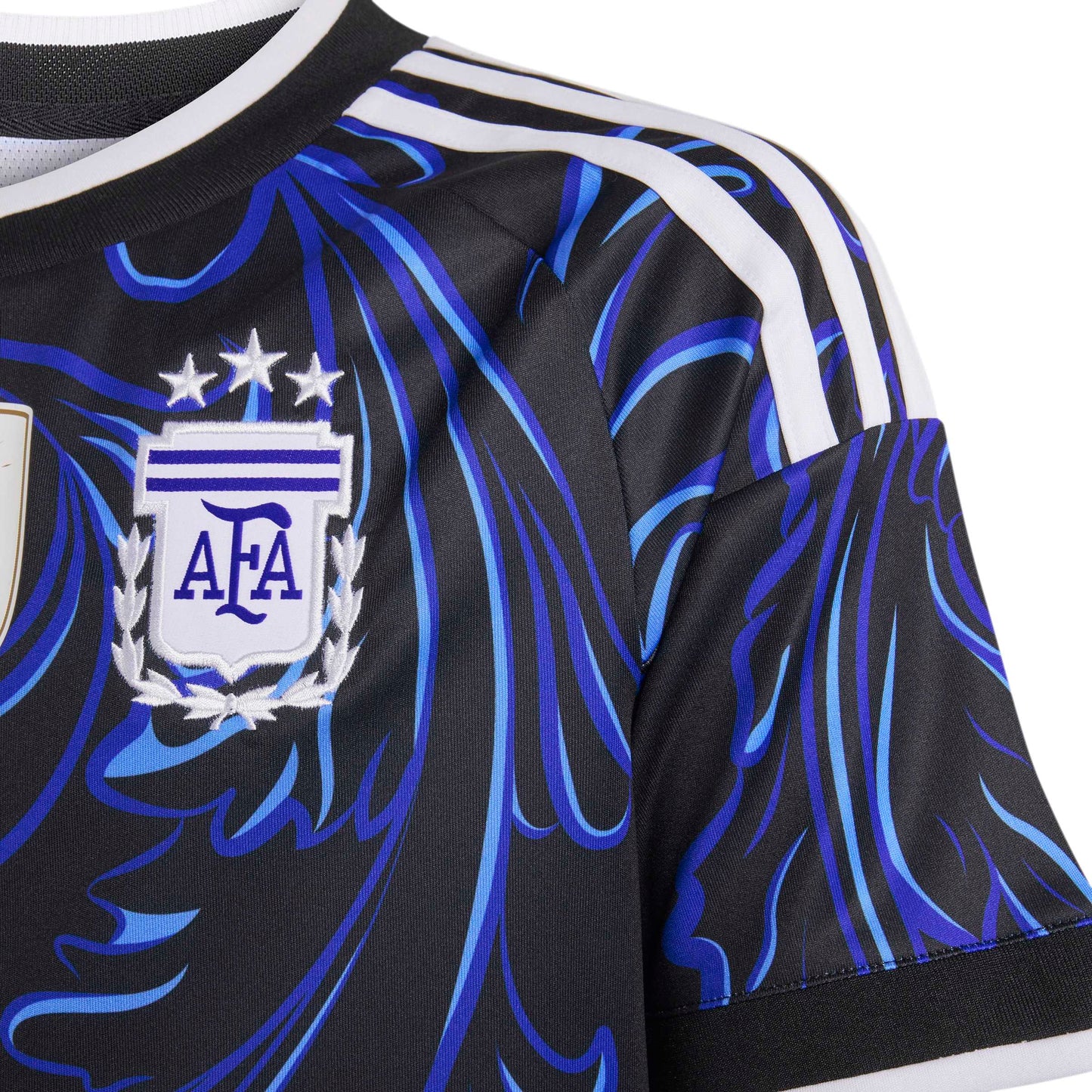 adidas Argentina 26 Kids Away Jersey - Black / Lucid Blue / Blue Burst