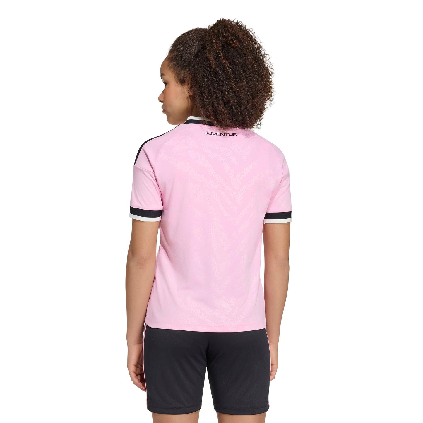 adidas Juventus 26-27 Kids Away Jersey - True Pink / Black