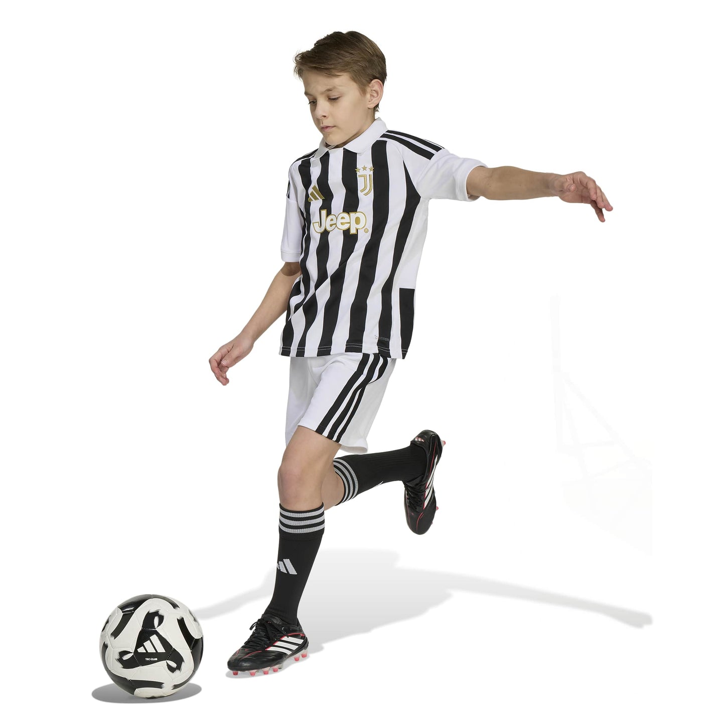 adidas Juventus 26-27 Kids Home Jersey - White / Black