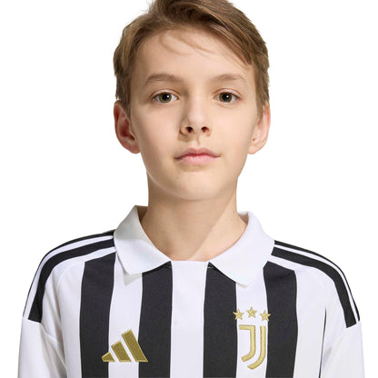 adidas Juventus 26-27 Kids Home Jersey - White / Black