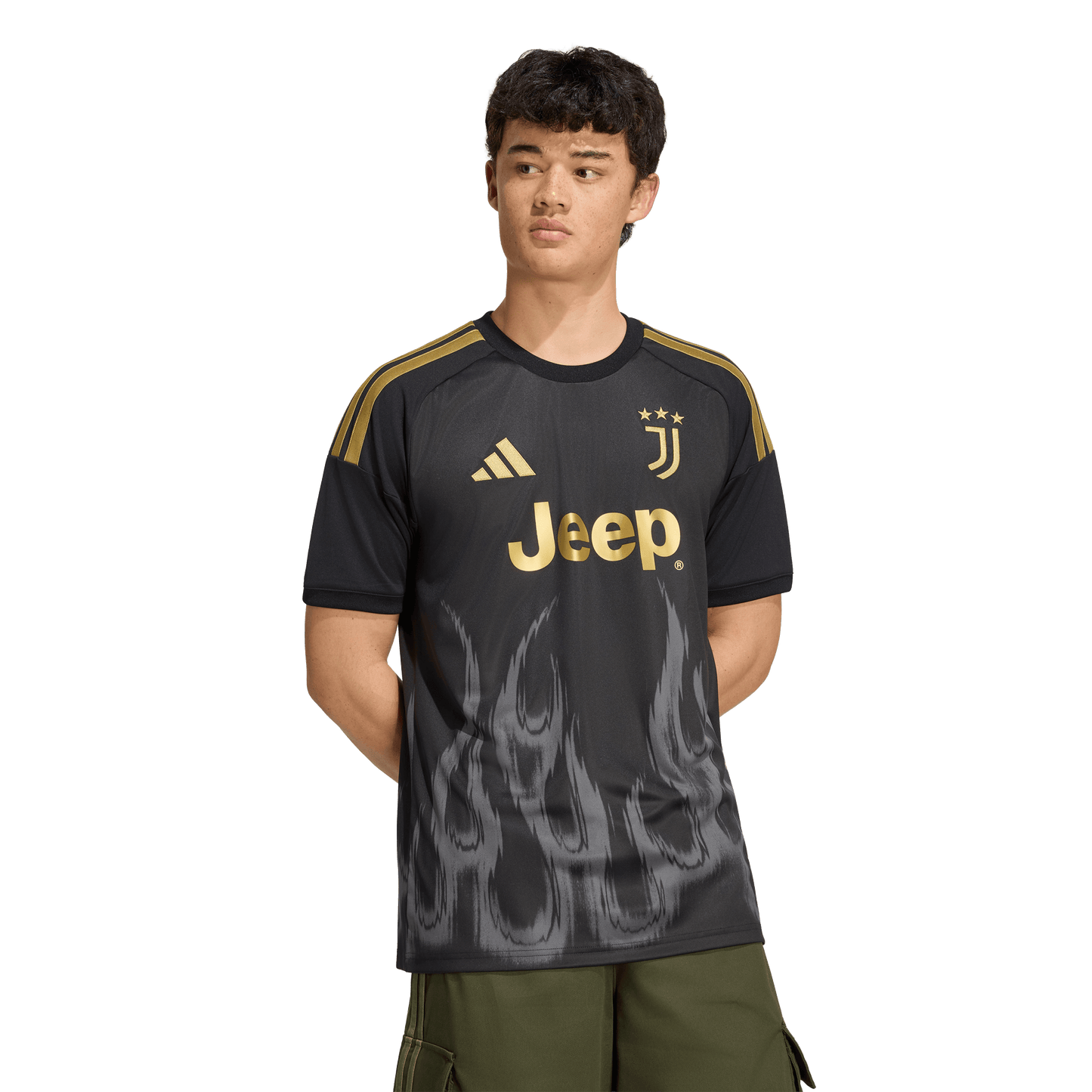 adidas Juventus 26-27 3rd Jersey - Black on model front view