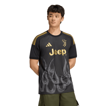 adidas Juventus 26-27 3rd Jersey - Black on model front view