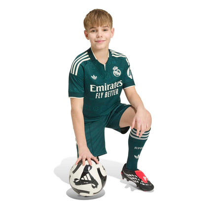 adidas Real Madrid  26-27 Jr Away Jersey - Aurora Ivy