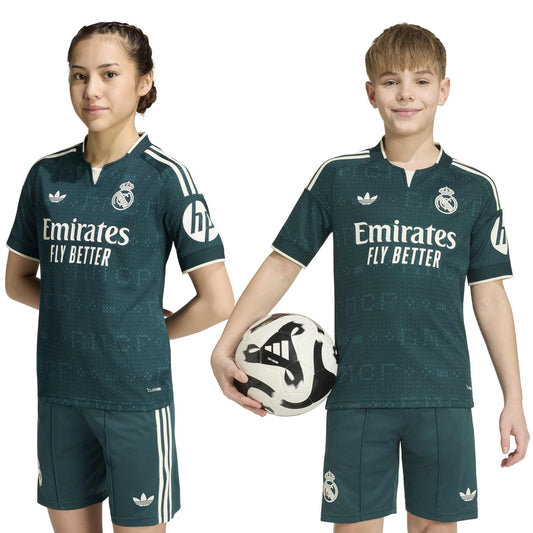 adidas Real Madrid  26-27 Jr Away Jersey - Aurora Ivy