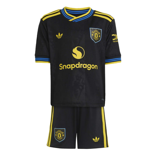 adidas Manchester United 25-26 Kids Mini Away Kit - Black