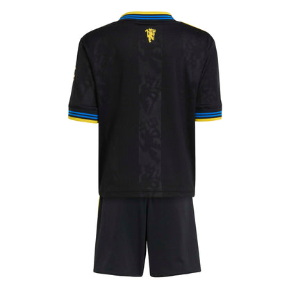 adidas Manchester United 25-26 Kids Mini Away Kit - Black