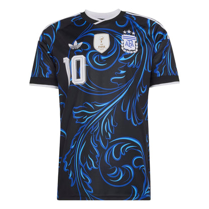 adidas Argentina 26 Away Messi Jersey - Black / Lucid Blue /Blue Burst