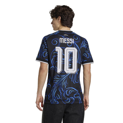 adidas Argentina 26 Away Messi Jersey - Black / Lucid Blue /Blue Burst
