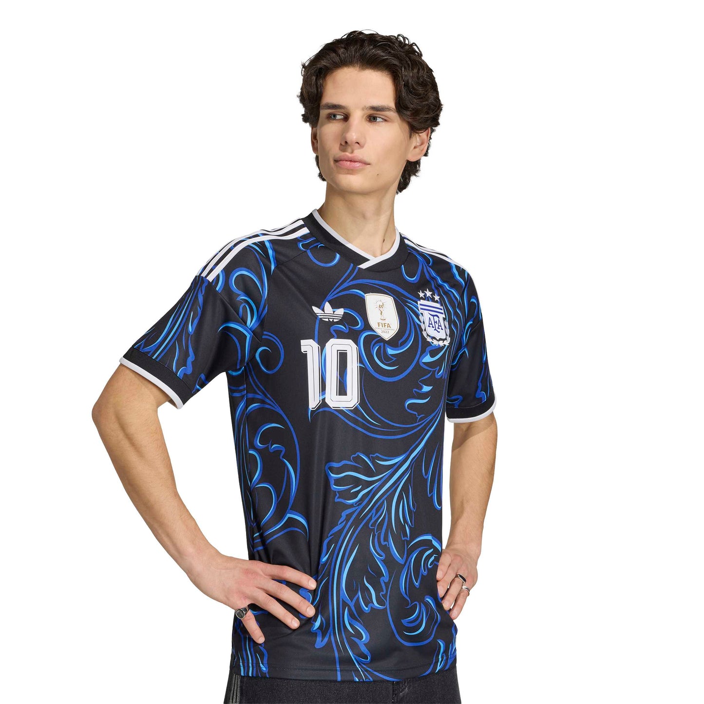 adidas Argentina 26 Away Messi Jersey - Black / Lucid Blue /Blue Burst
