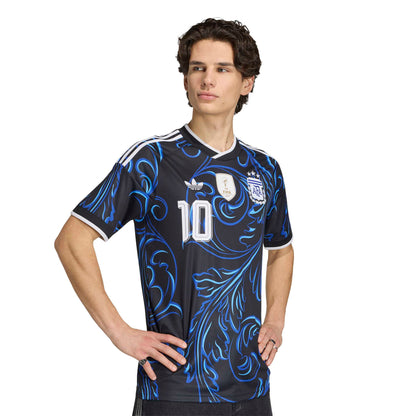 adidas Argentina 26 Away Messi Jersey - Black / Lucid Blue /Blue Burst