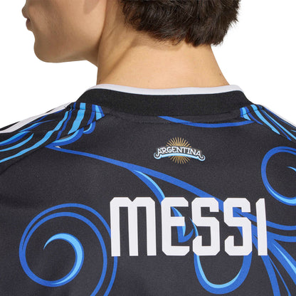adidas Argentina 26 Away Messi Jersey - Black / Lucid Blue /Blue Burst