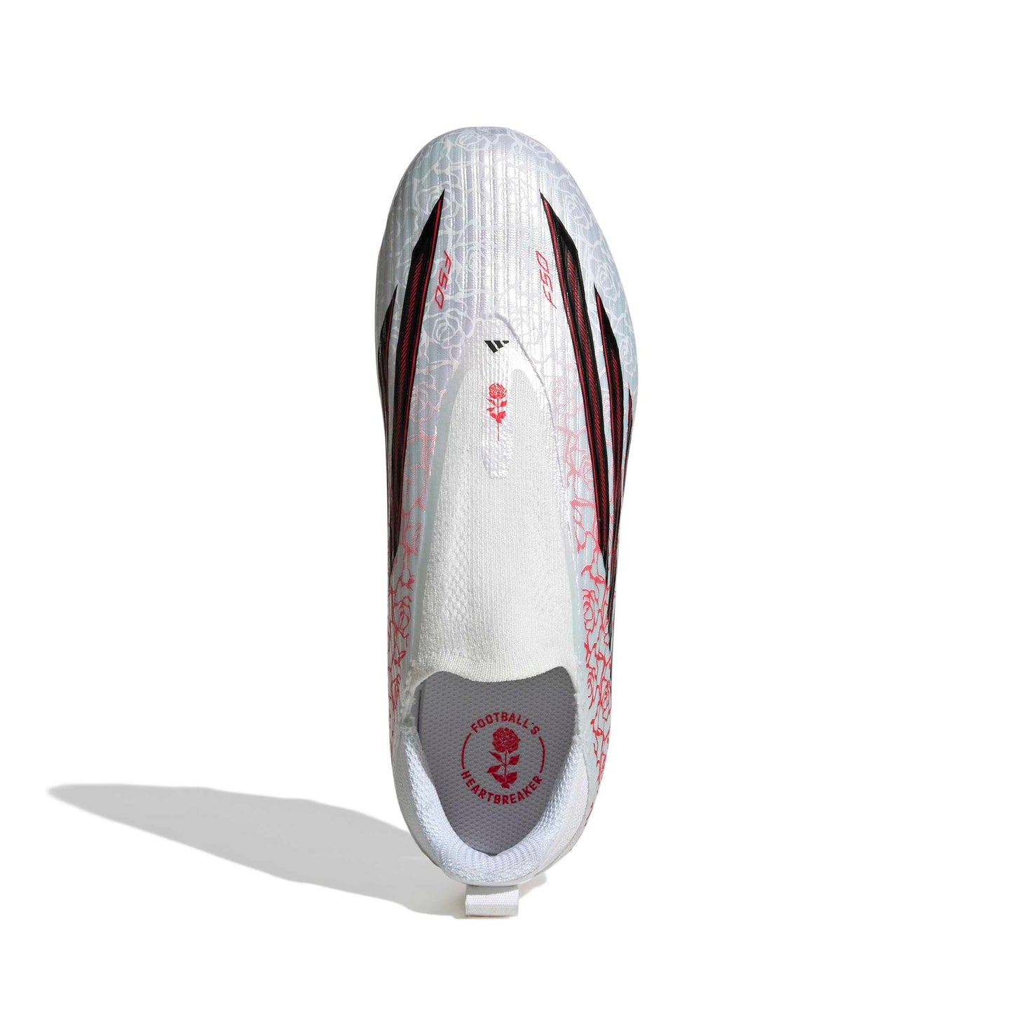 adidas F50 League  Laceless Kids boots FG - Cloud White / Core Black / Lucid Red