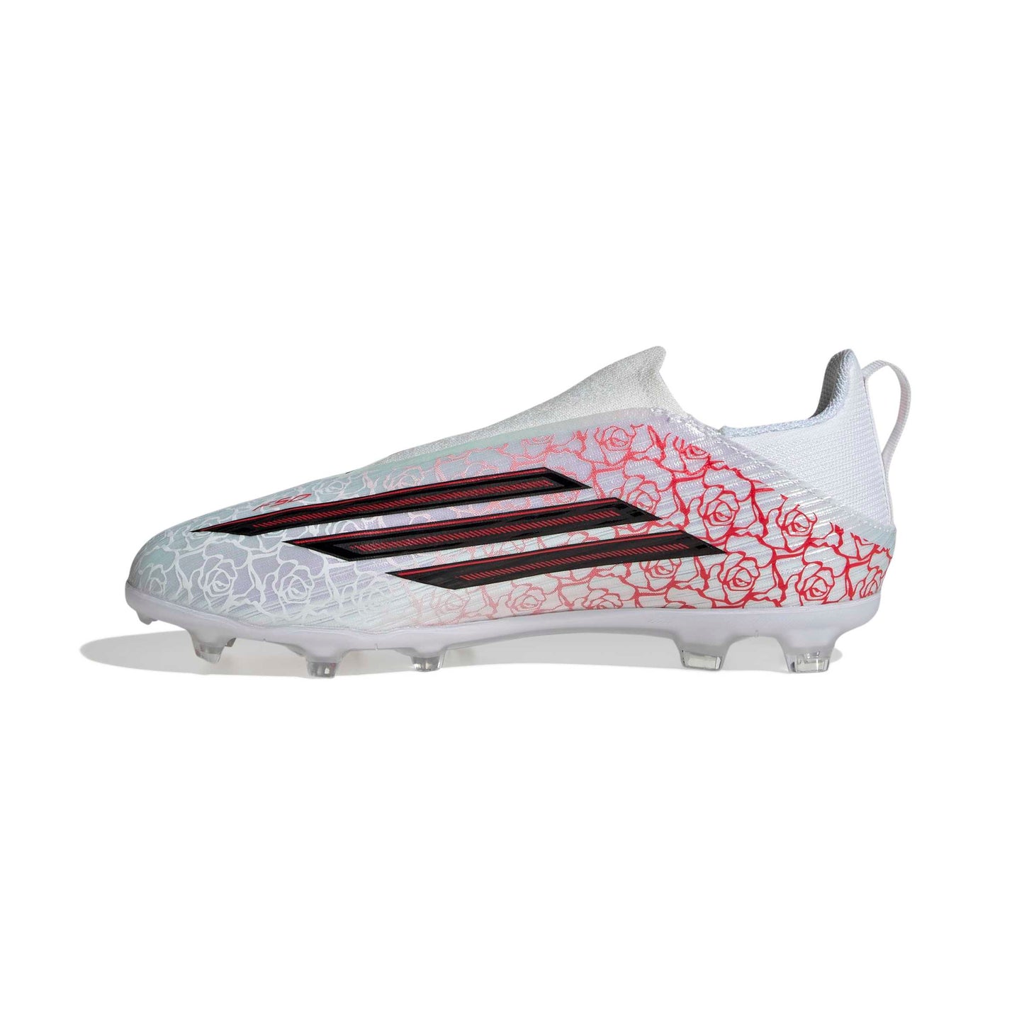 adidas F50 League  Laceless Kids boots FG - Cloud White / Core Black / Lucid Red