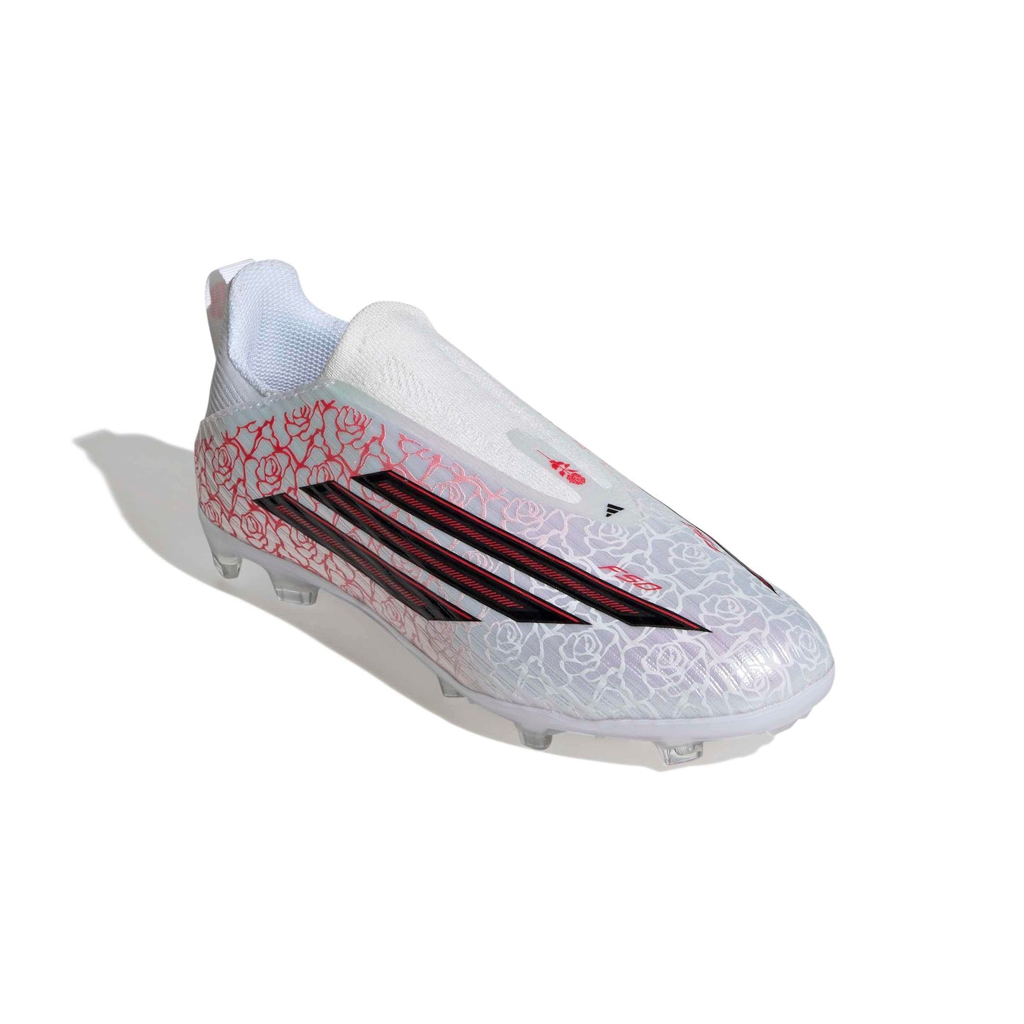 adidas F50 League  Laceless Kids boots FG - Cloud White / Core Black / Lucid Red