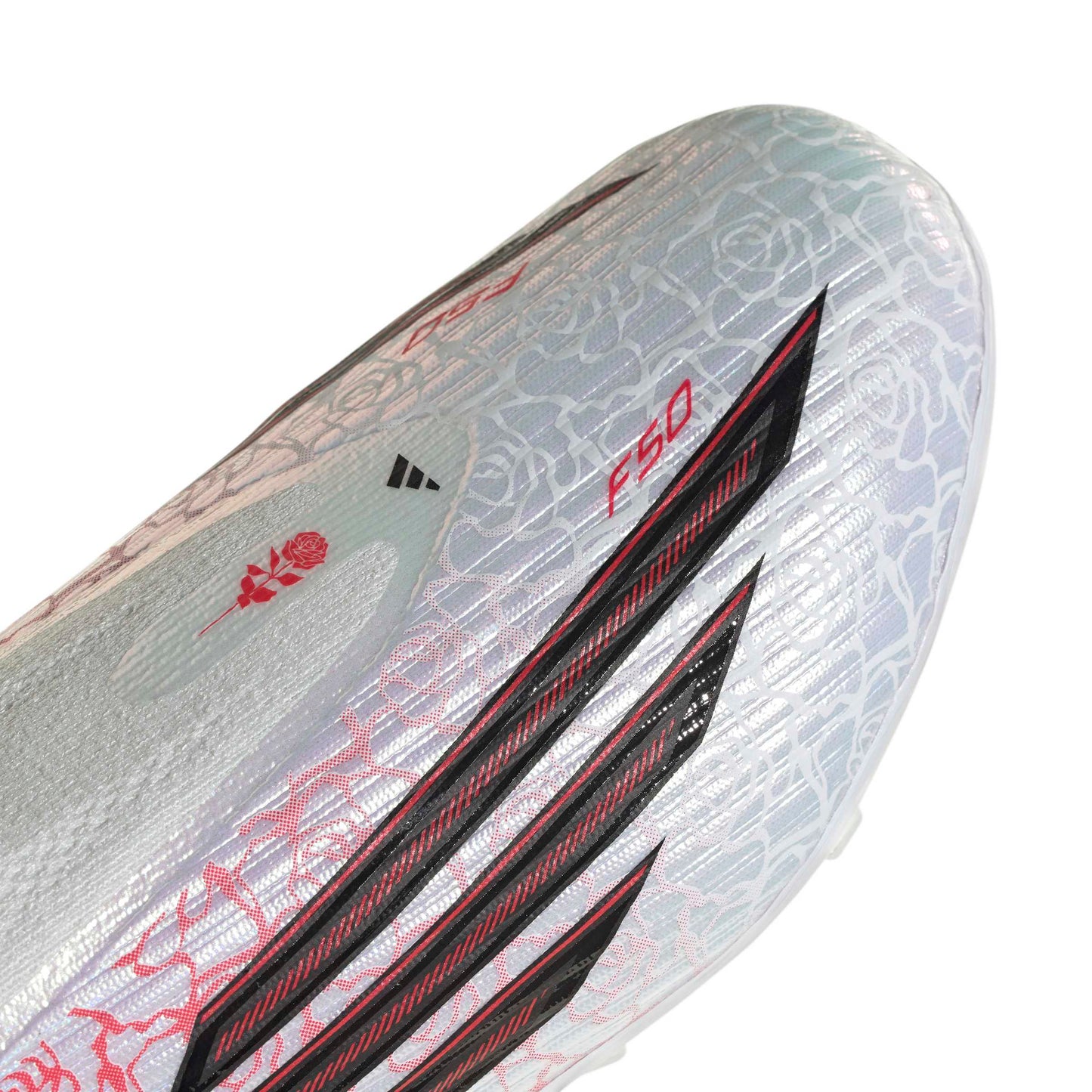 adidas F50 League  Laceless Kids boots FG - Cloud White / Core Black / Lucid Red