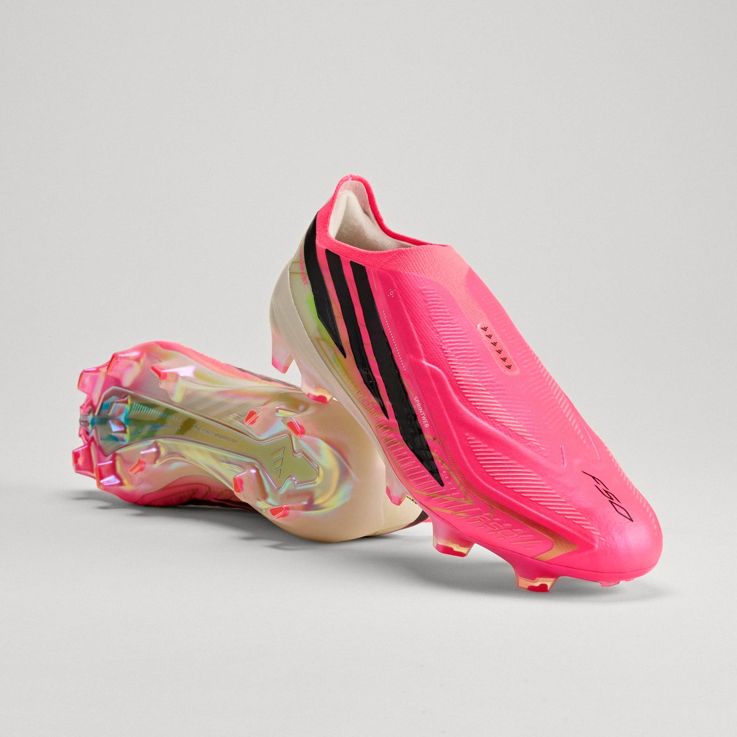 adidas F50 HYPERFAST ELITE Laceless FG - Solar Turbo / Core Black / Gold Metallic