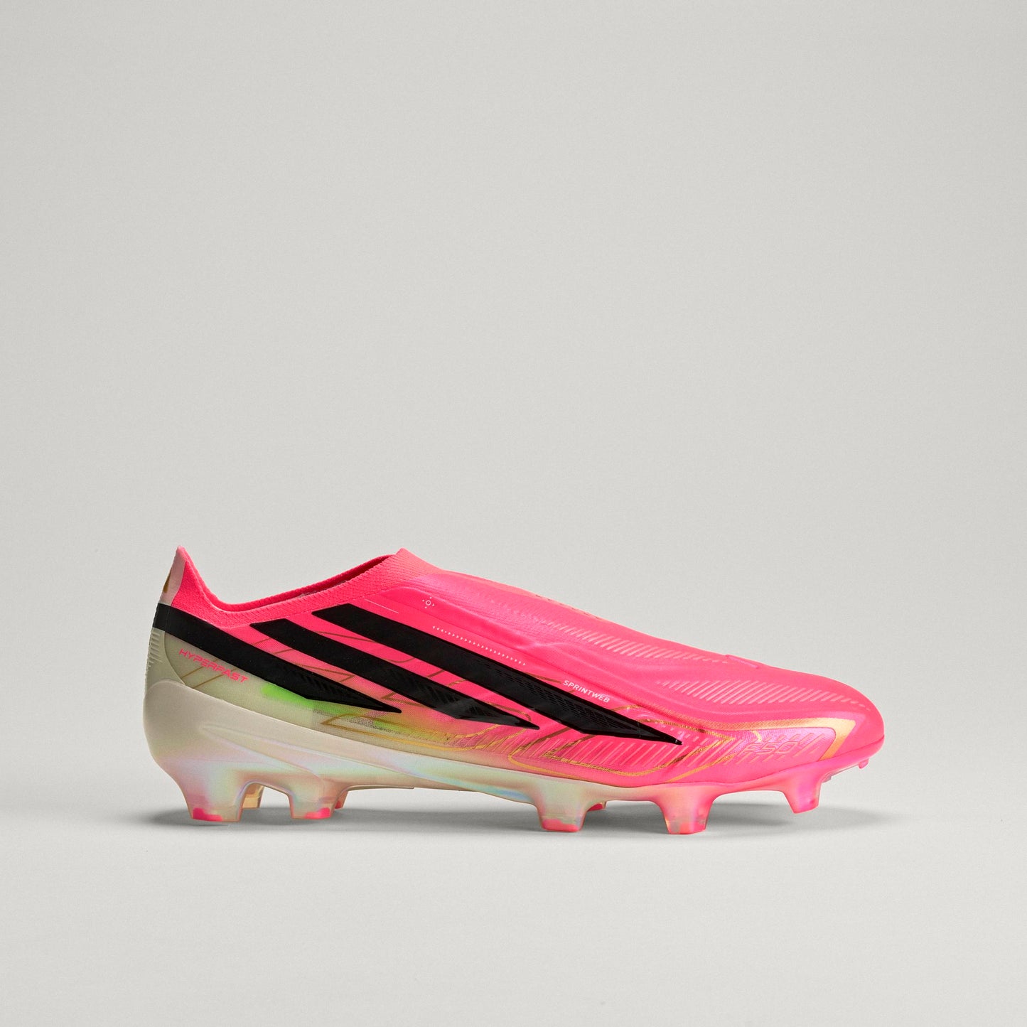 adidas F50 HYPERFAST ELITE Laceless FG - Solar Turbo / Core Black / Gold Metallic