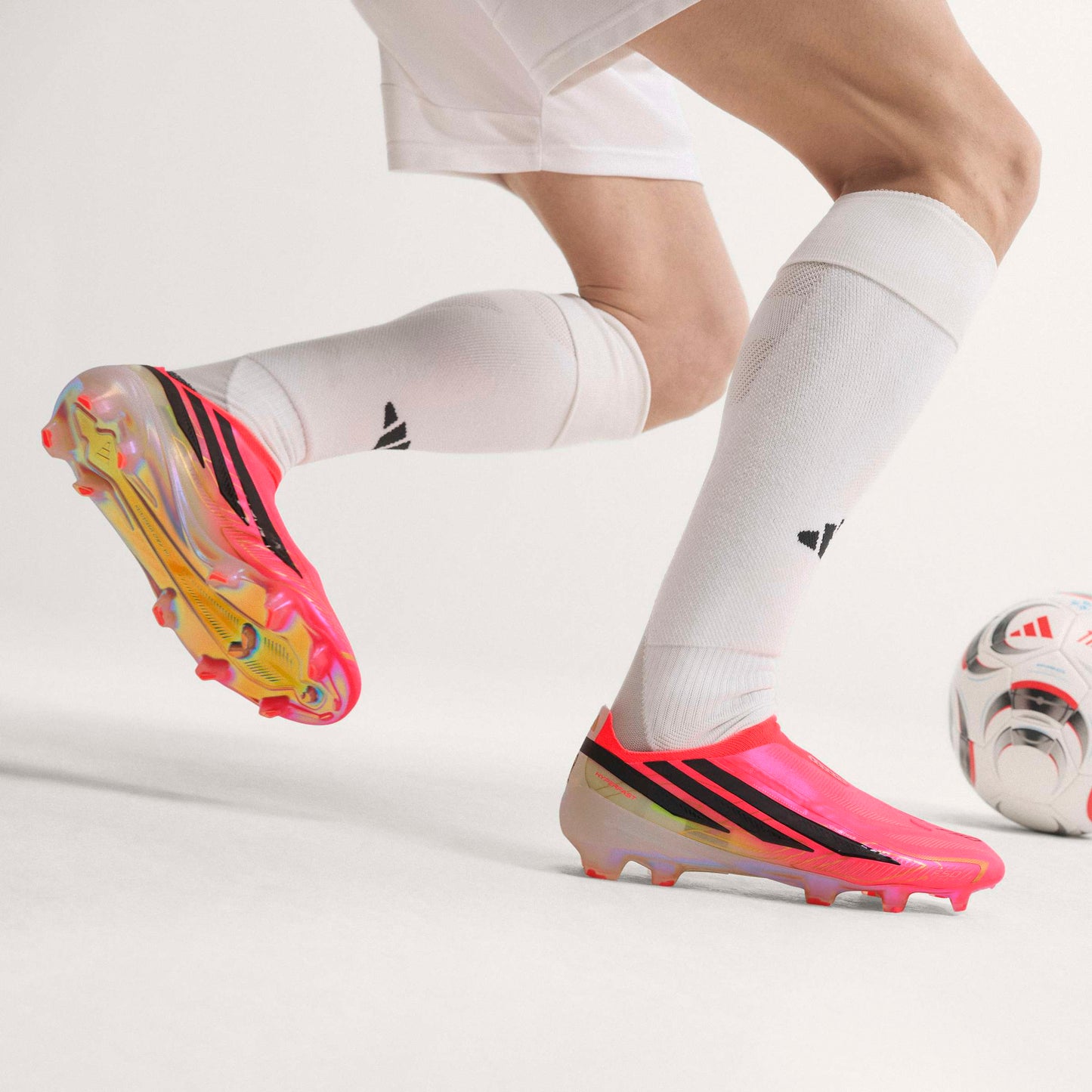adidas F50 HYPERFAST ELITE Laceless FG - Solar Turbo / Core Black / Gold Metallic