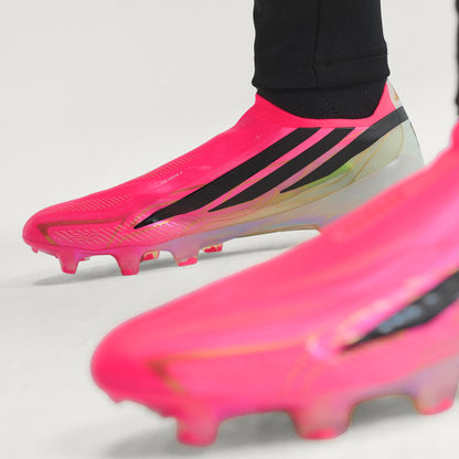 adidas F50 HYPERFAST ELITE Laceless FG - Solar Turbo / Core Black / Gold Metallic