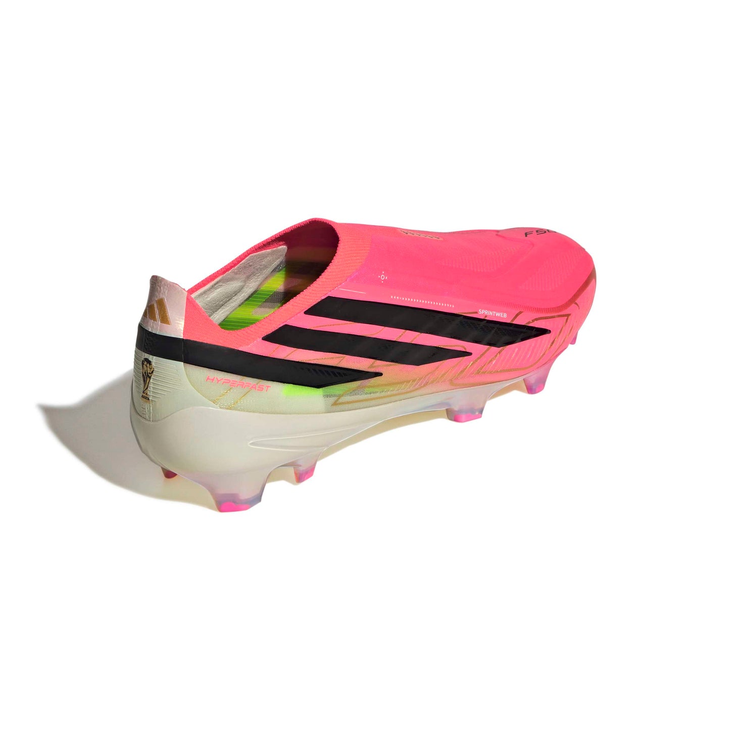 adidas F50 HYPERFAST ELITE Laceless FG - Solar Turbo / Core Black / Gold Metallic