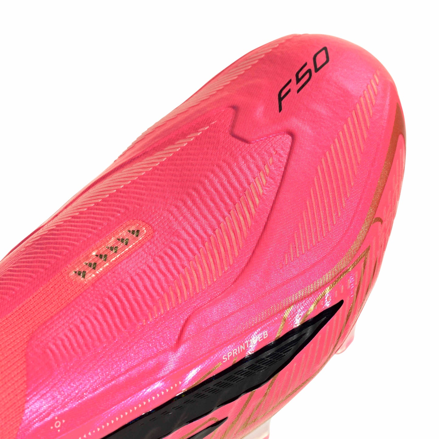 adidas F50 HYPERFAST ELITE Laceless FG - Solar Turbo / Core Black / Gold Metallic