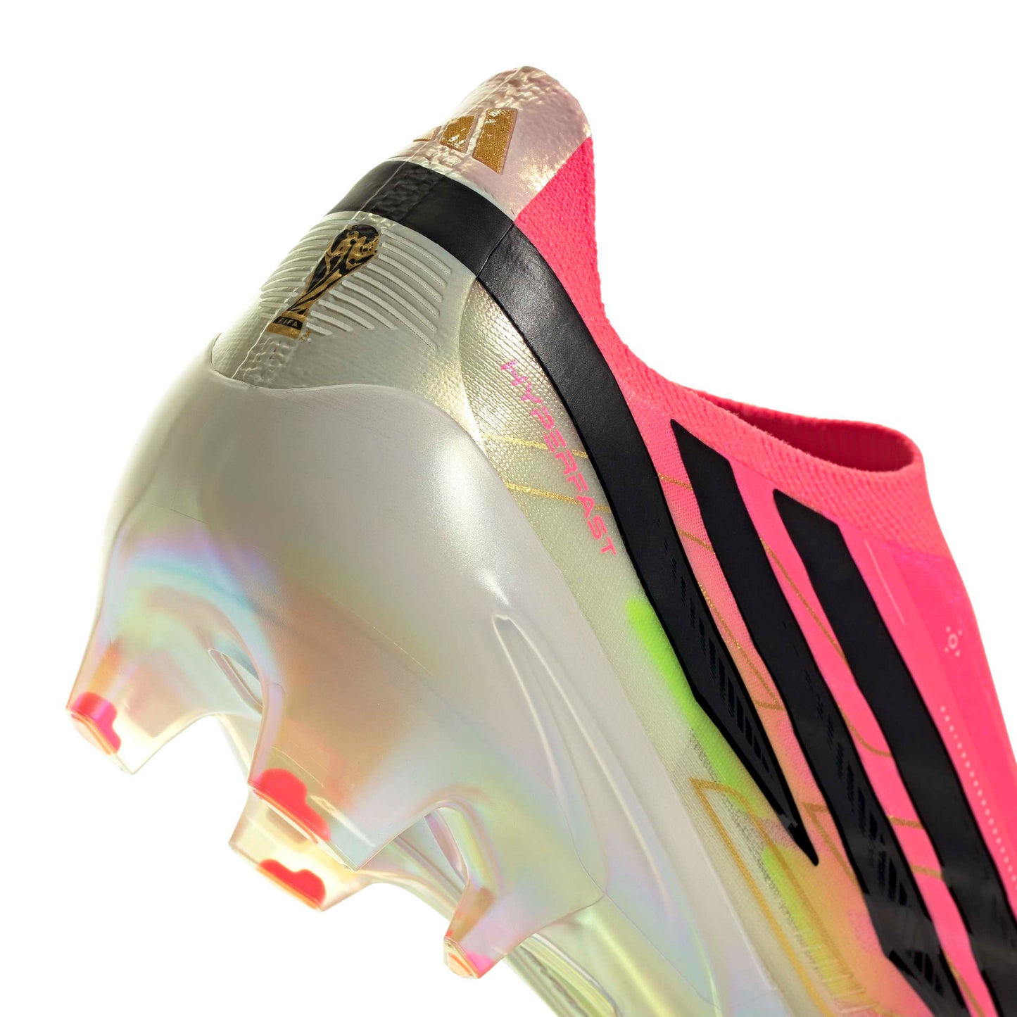 adidas F50 HYPERFAST ELITE Laceless FG - Solar Turbo / Core Black / Gold Metallic