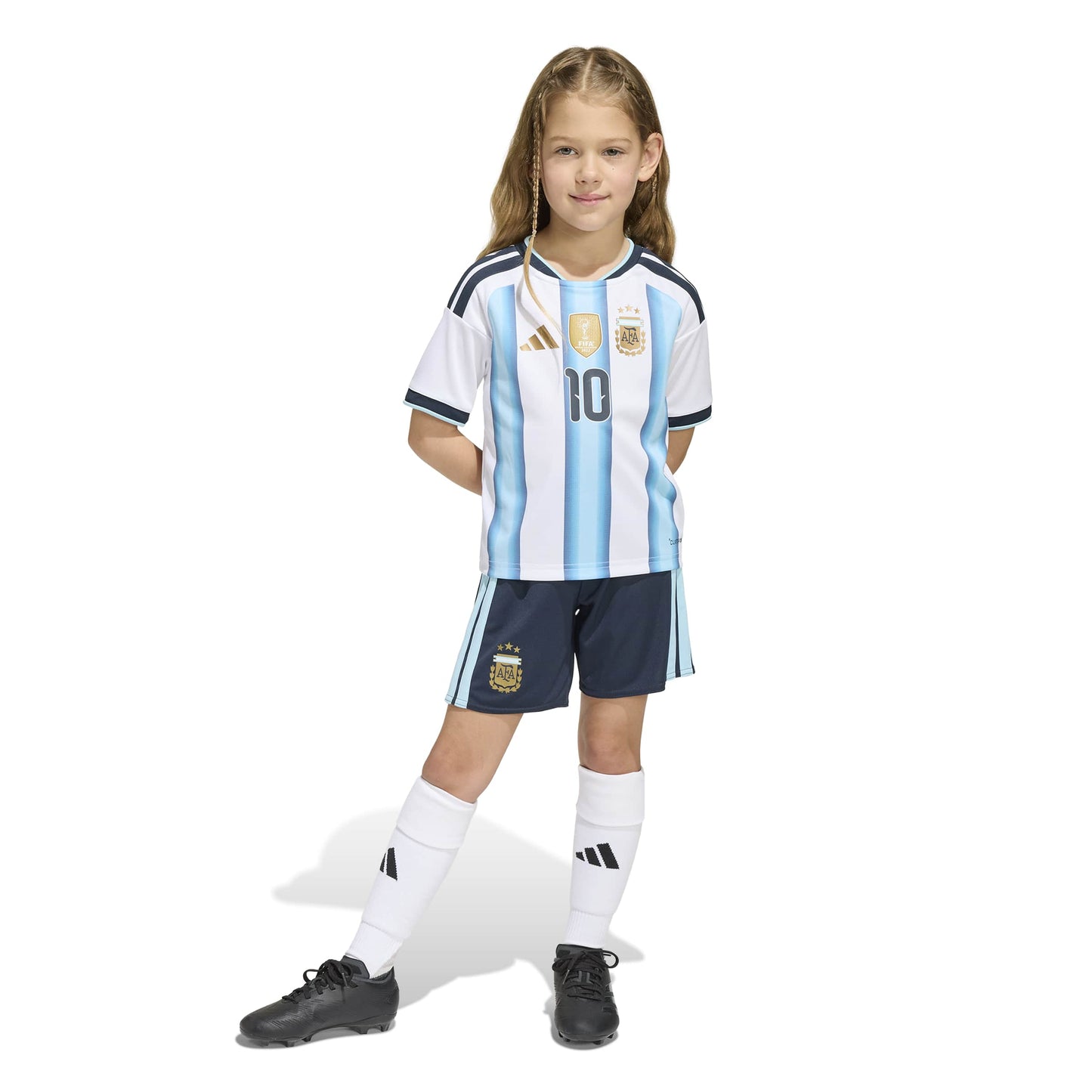 adidas Argentina 26 Home Kids Set - White / Icey Blue / Light Blue